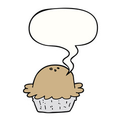 cartoon pie and speech bubble