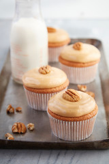 Cupcakes dulces con nueces 