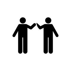 Two man, volunteer, help icon. Element of volunteer pictogram icon