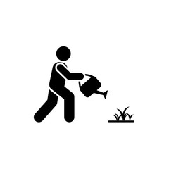 Volunteer, man, flower, water, help icon. Element of volunteer pictogram icon