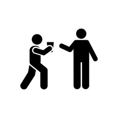 Two man, volunteer, old man icon. Element of volunteer pictogram icon