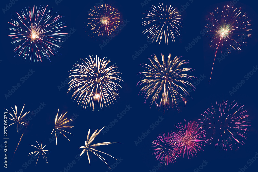 Wall mural colorful fireworks