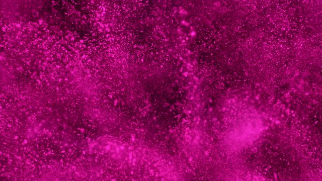 Super Slowmotion Shot of PinkPowder Explosion at 1000fps.
