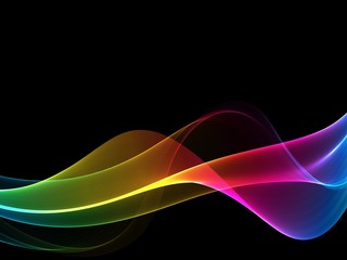 Abstract rainbow light wave futuristic background 
