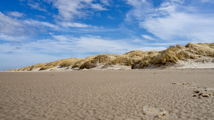 Fototapeta na wymiar Danish Coast and Beach Line in Grønhoj, near Løkken, North Denmark