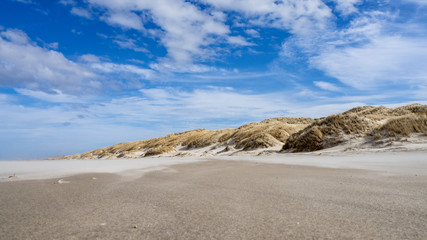 Danish Coast and Beach Line in Grønhoj, near Løkken, North Denmark