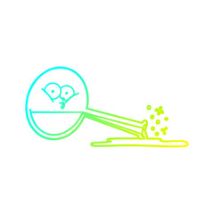 cold gradient line drawing cartoon spilled chemicals