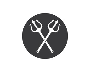 Trident Logo Template vector icon illustration