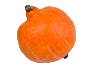 Orange pumpkin isolated on white background.