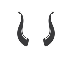 devil horn logo icon vector illustration design