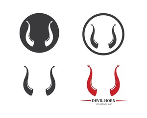 devil horn logo icon vector illustration design