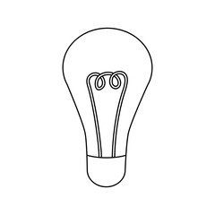 Outline light bulb icon. Lamp icon logo. Energy and idea