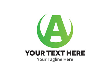 alphabetical logo creative design in flat style with color