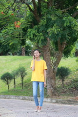 Fototapeta premium portrait of young woman in Vietnam