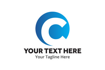 alphabetical logo creative design in flat style with color