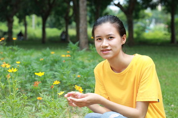 portrait of young woman in Vietnam