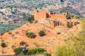 Fototapeta premium Castle near Azylal, village in Morocco