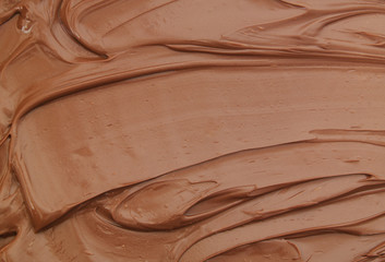 Chocolate spread as background with copyspace