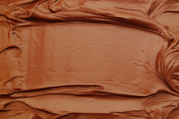 Chocolate spread as background with copyspace