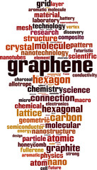 Obraz premium Graphene word cloud