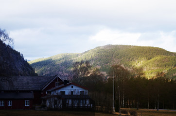 house in mountains