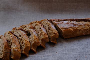 Process of cooking the caesar salad in the kitchen.