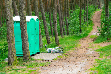 Dry closets in the forest.