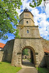 Fototapeta na wymiar Rohr: Kloster St. Michael: Eingangsturm (815, Thüringen)