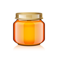 Glass Jar Mock Up For Honey, Jam, Jelly or Baby Food Puree