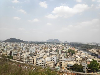 Fototapeta na wymiar view of the city of vijaywada