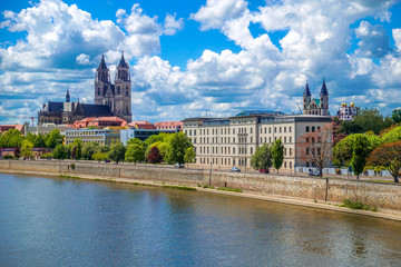 View across Magdeburg, the capital city of Saxony Anhalt