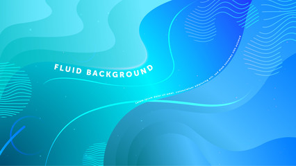 Futuristic fluid abstract background. Liquid light blue gradient geometric shapes. Eps 10 vector