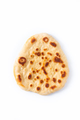 Food concept Homemade yogurt Naan isolated on white background
