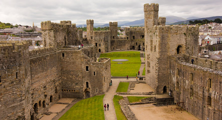 A Caernarfon Castle Panorama, Wales, Great Britain, UK - 275120976