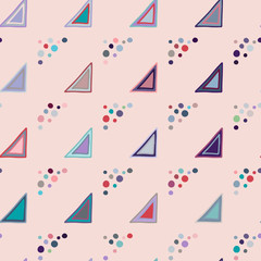 Seamless vector pattern. geometrical background with hand drawn decorative tribal elements. Print with ethnic, folk, traditional motifs. Graphic geometric illustration for wrapping, wallpaper, fabric