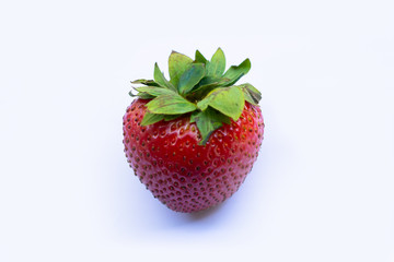 A strawberry with white background