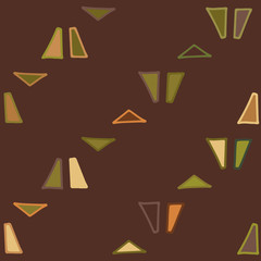 Seamless vector pattern. geometrical background with hand drawn decorative tribal elements. Print with ethnic, folk, traditional motifs. Graphic geometric illustration for wrapping, wallpaper, fabric