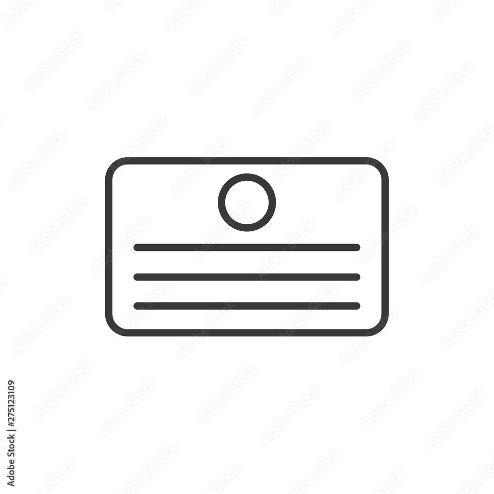 Aufkleber id card icon template black color editable. identification card symbol style vector sign isolated on