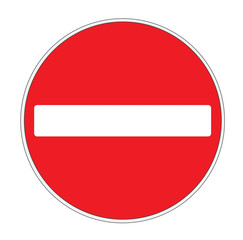 Do not enter red circle sign- Illustration.