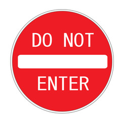 Do not enter red circle sign- Illustration.