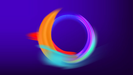 Colorful cycle wave frame vector background
