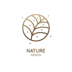 Tropical plant round logo