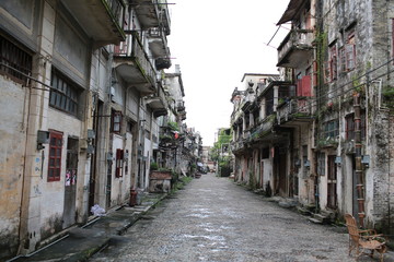 Fototapeta na wymiar Chikan old town and vintage street view in Kaiping, south china old village