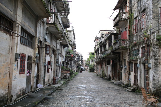 Chikan Old Town And Vintage Street View In Kaiping, South China Old Village