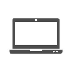 laptop vector icon isolated on white background. notebook flat icon for web, mobile and user interface design