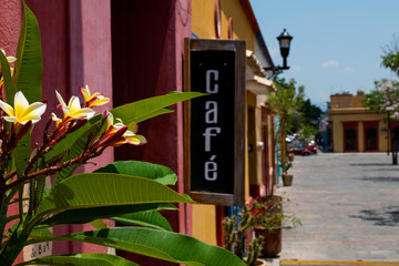 Obraz premium trendy cafe entrance
