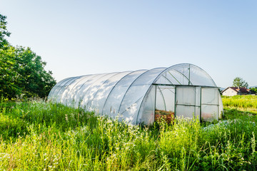 New greenhouses with blue sky