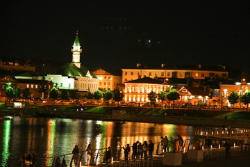 Fototapeta na wymiar night view of kazan russia