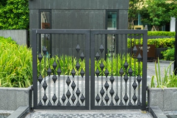 white picket fence in the garden