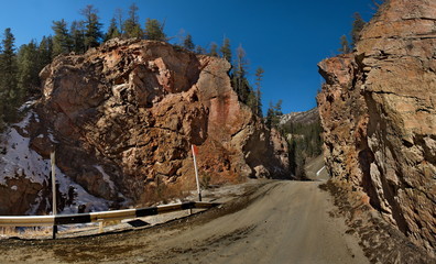 Russia. mountain Altai. Roads Aktash-Ulagan in the area of the gorge 
